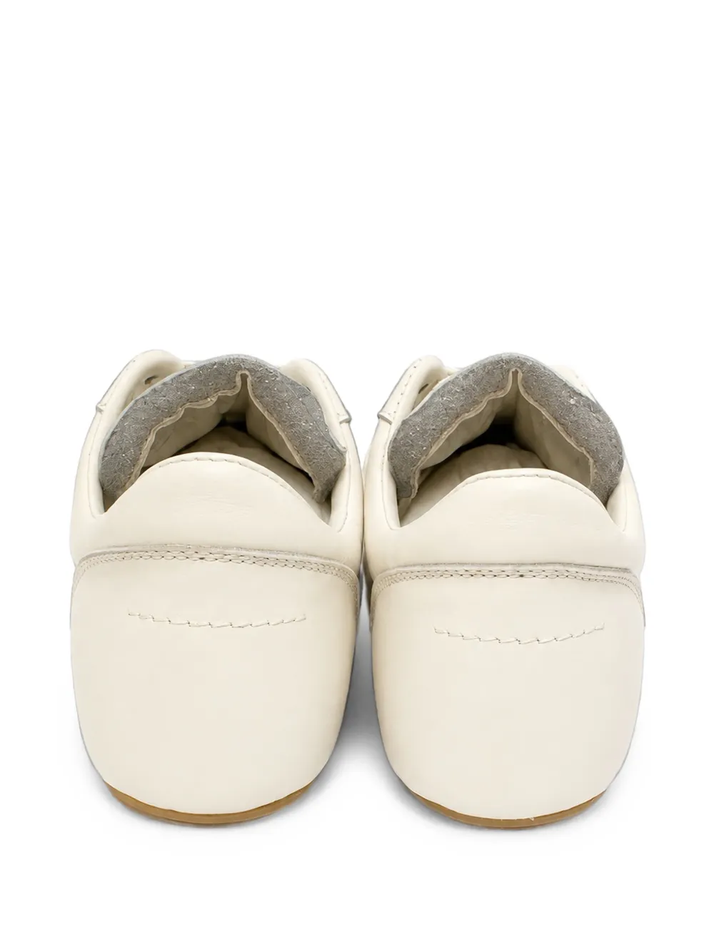 MM6 Maison Margiela Kids logo-patch square-toe sneakers Beige