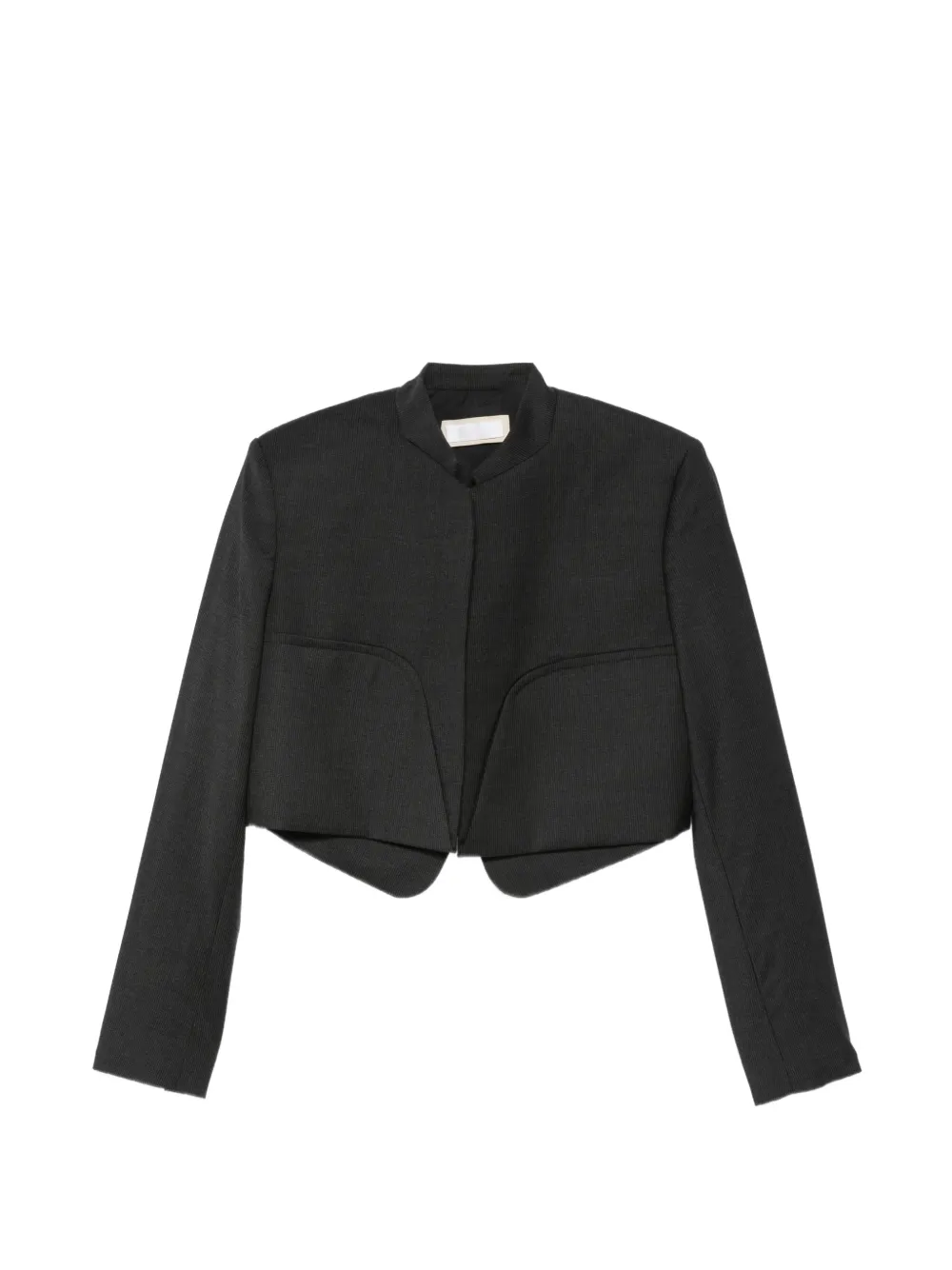Litkovska Cropped Layered-effect Jacket In Black