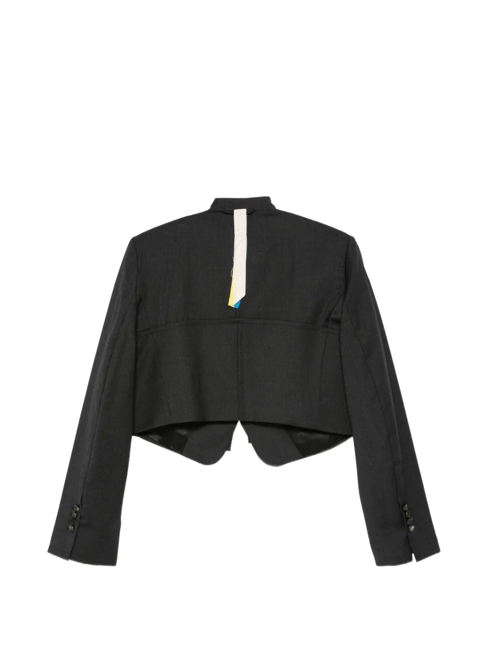 Litkovska Cropped Layered-effect Jacket In Black