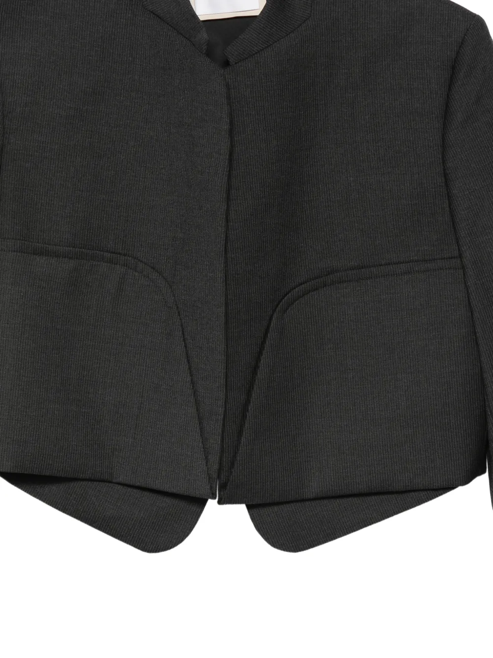 Litkovska Cropped Layered-effect Jacket In Black
