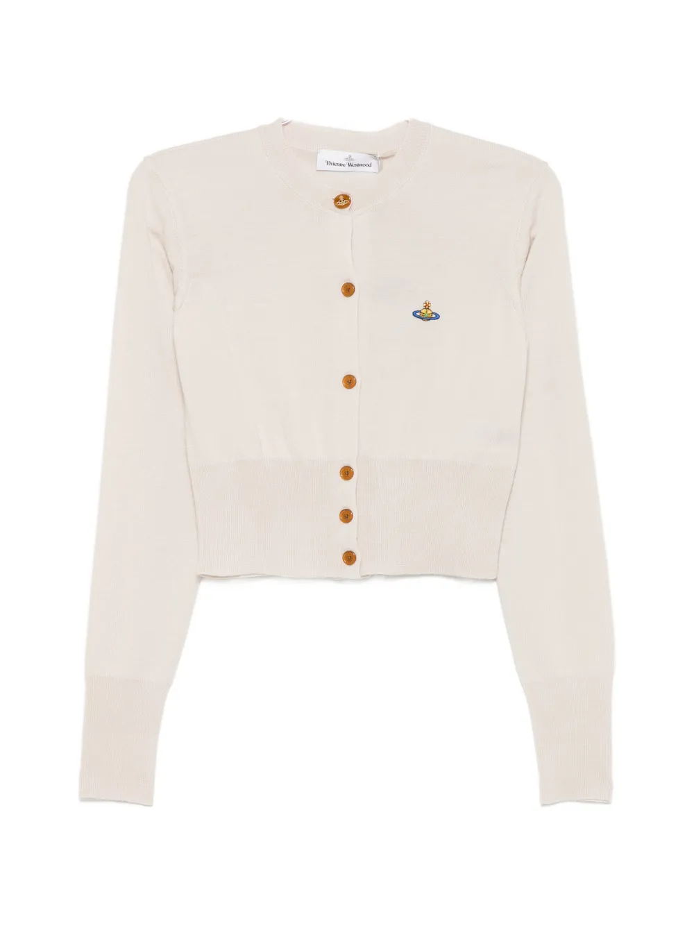 Vivienne Westwood Bea Orb-embroidered cardigan - Toni neutri