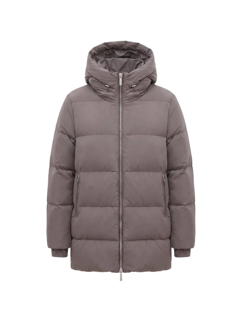 Moorer quilted hooded jacket - Marrone