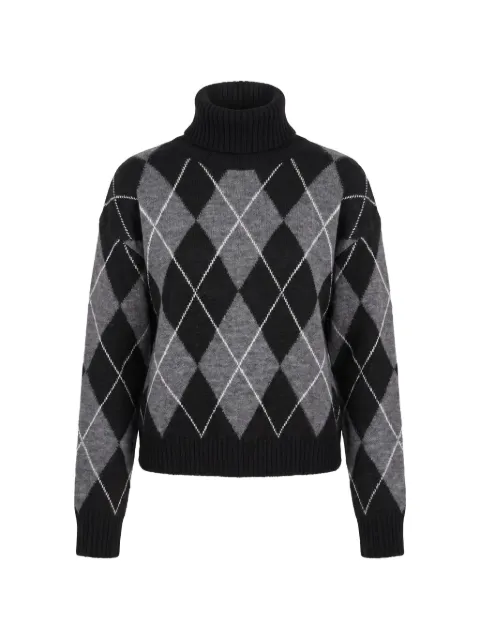 Aniye By argyle roll-neck sweater