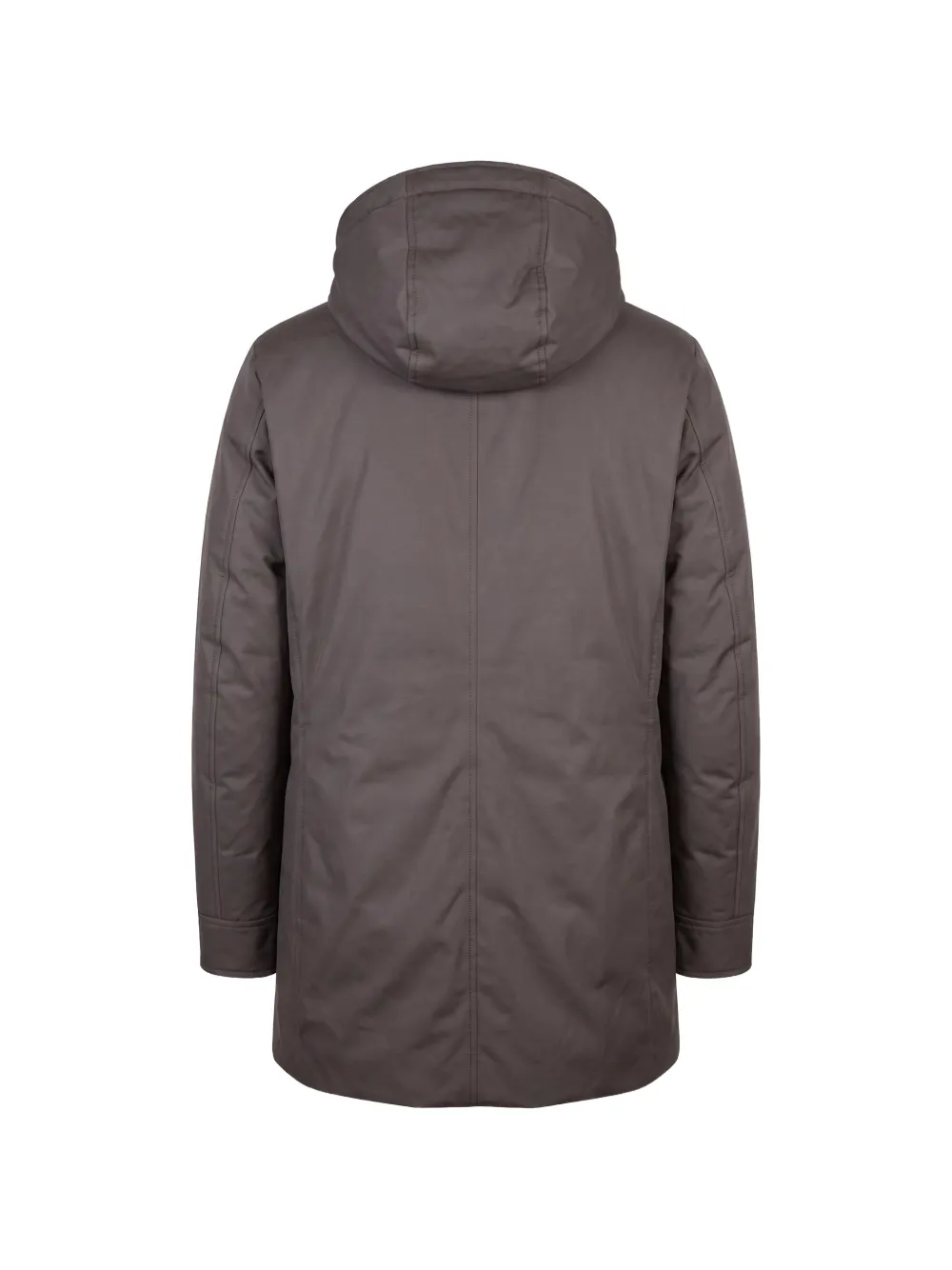 Moorer Vermont jas met verborgen sluiting en capuchon Bruin