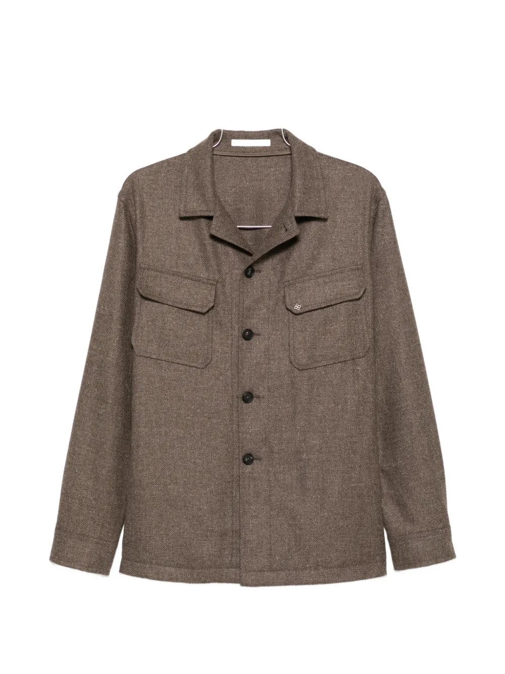 Tagliatore button-up wool jacket Bruin