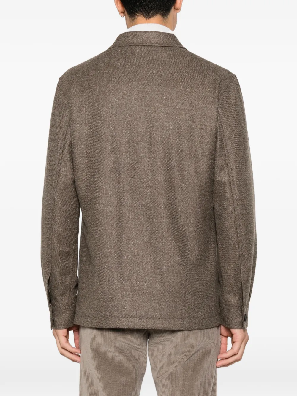 Tagliatore button-up wool jacket Bruin