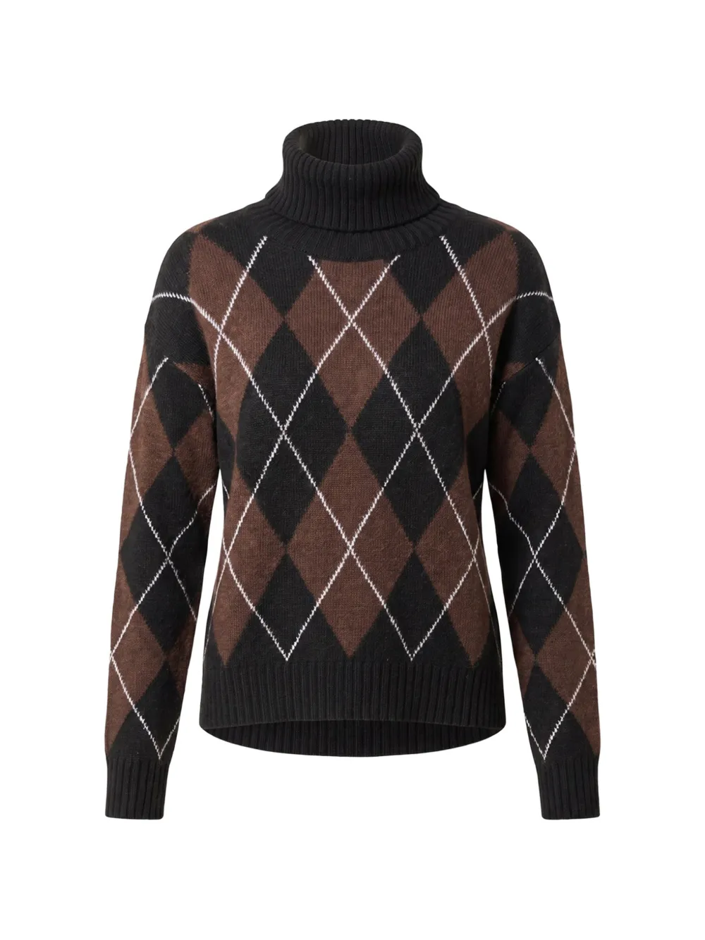 Aniye By argyle-knit roll-neck sweater