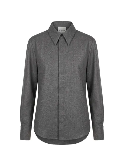 SA SU PHI concealed-front wool shirt