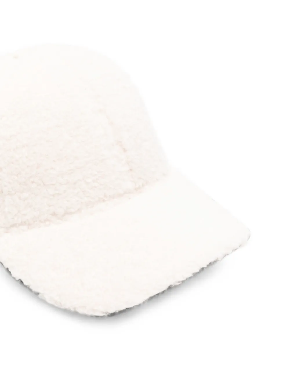 Karl Lagerfeld Ikon bouclé pet met geborduurd logo Wit