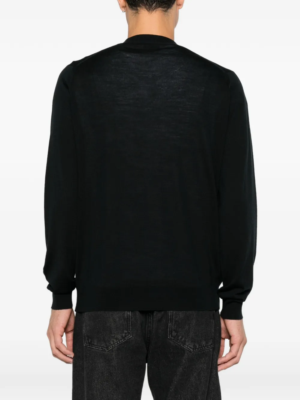 John Smedley Bradrick V-neck button-up cardigan Zwart