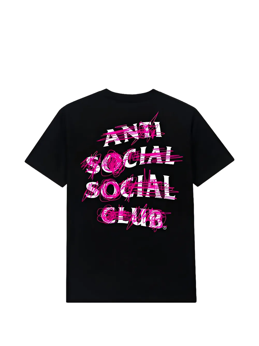 Anti Social Club Nevermind T-shirt met logoprint Zwart