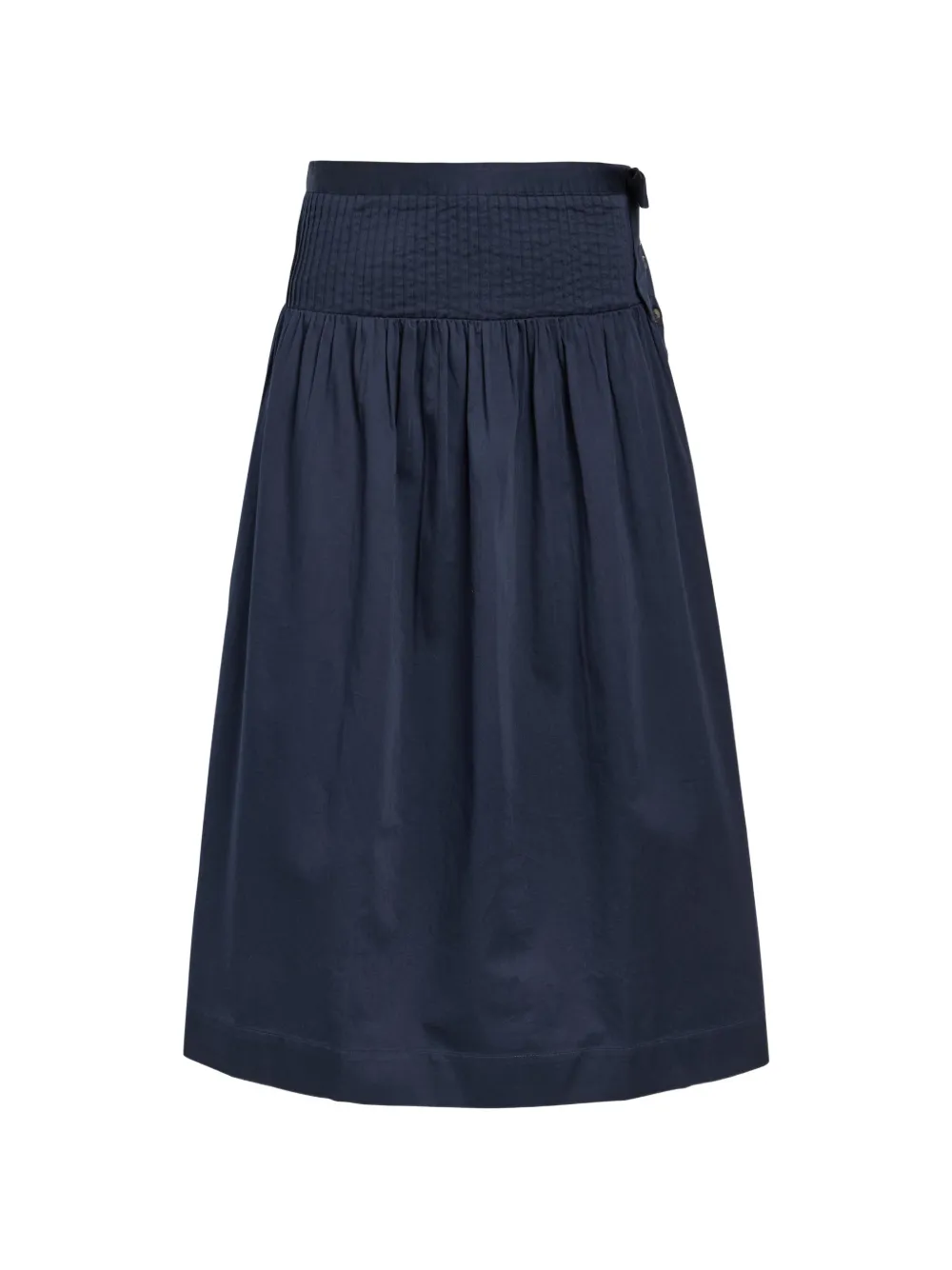 Damson Madder Smocked-waist Gathered Midi Skirt In Blue