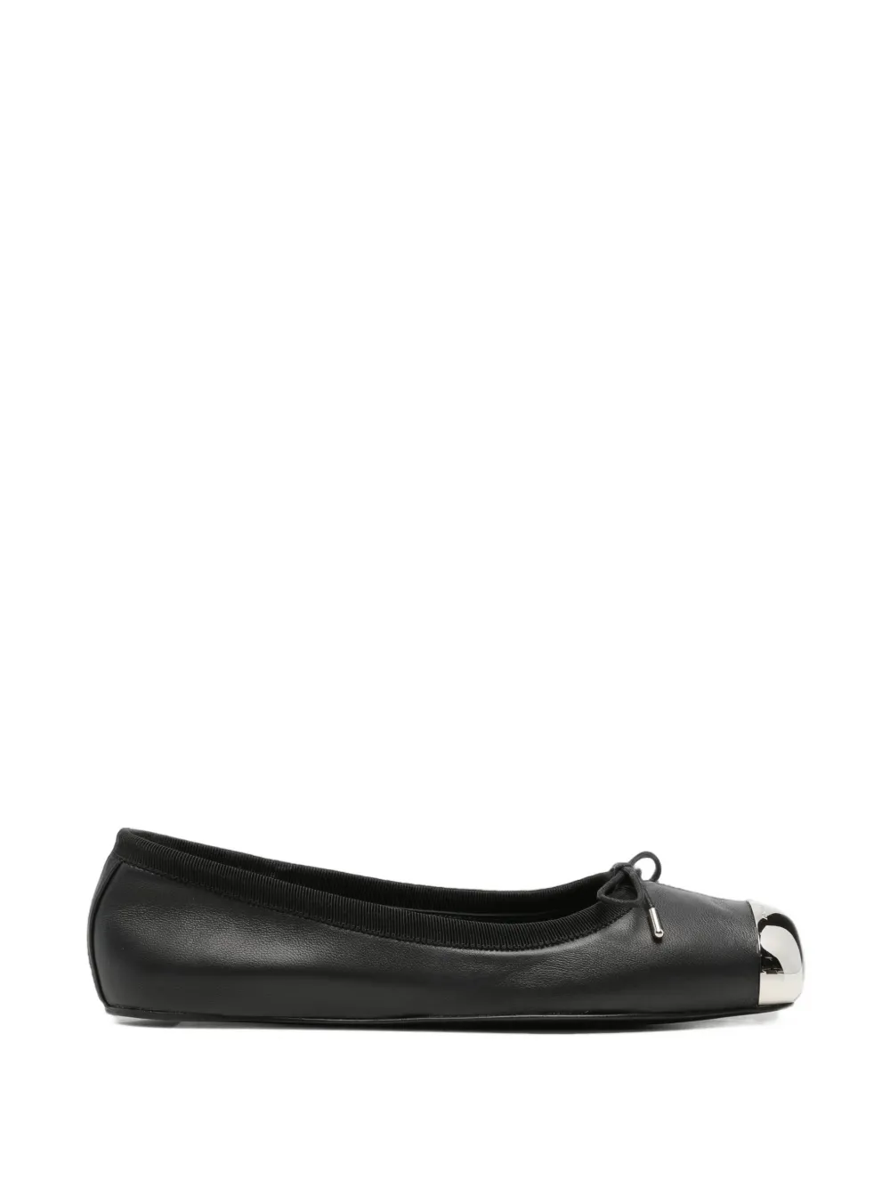 Pre-owned Alexander Mcqueen Bow-detail Ballet Flats In Black