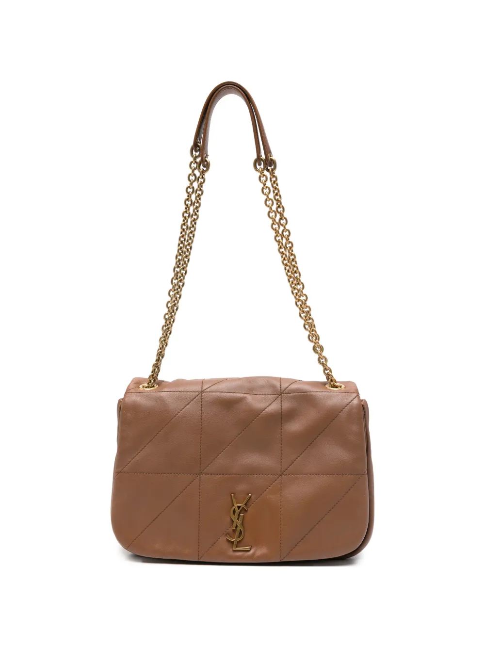 Pre-owned Saint Laurent Jamie 4.3 Quilted-leather Shoulder Bag In Brown