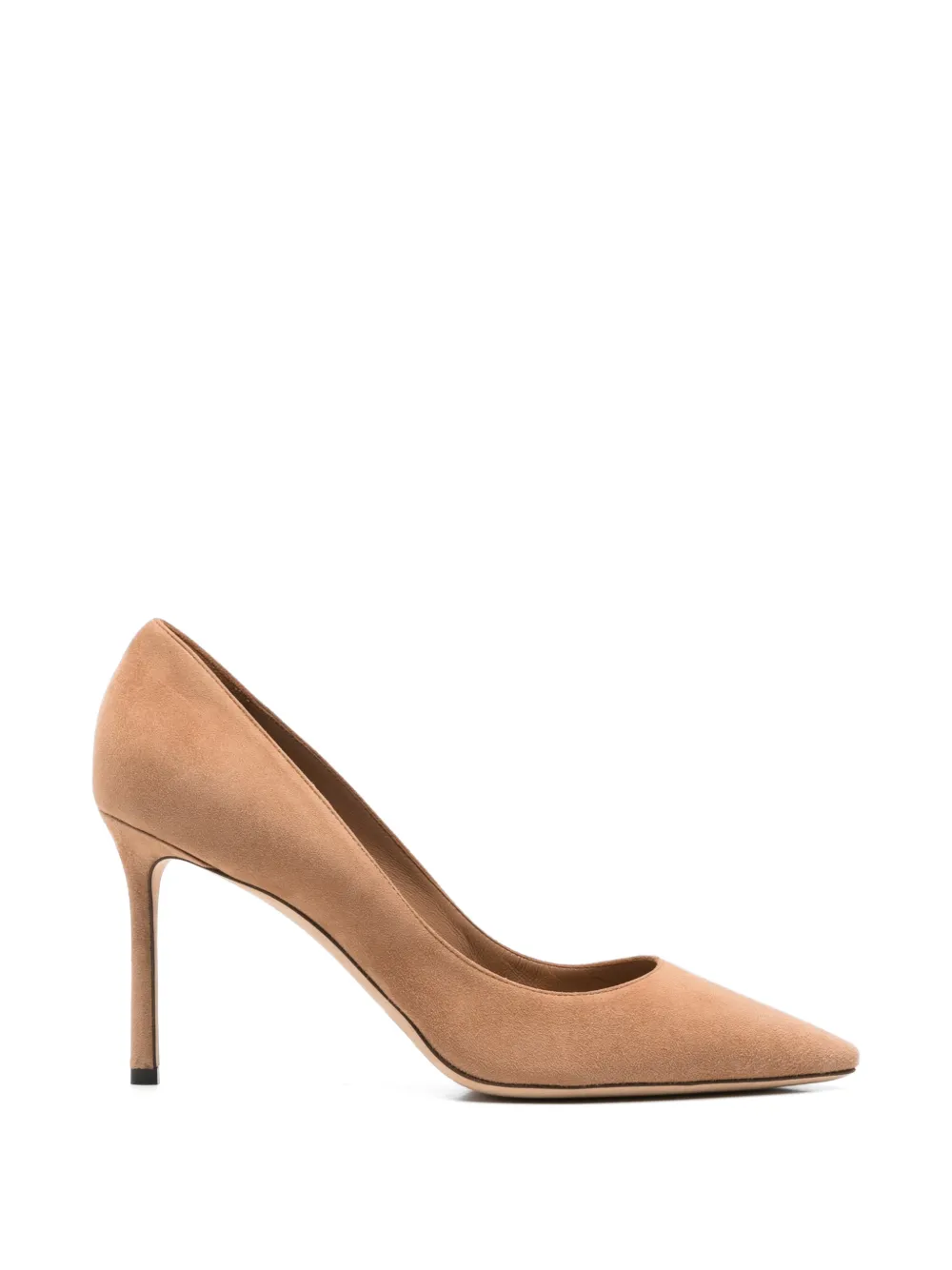 Pre-owned Jimmy Choo Romy Suede Heeled Pumps In Neutrals