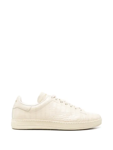 Tom Ford Pre-Owned baskets Warwick à effet peau de crocodile