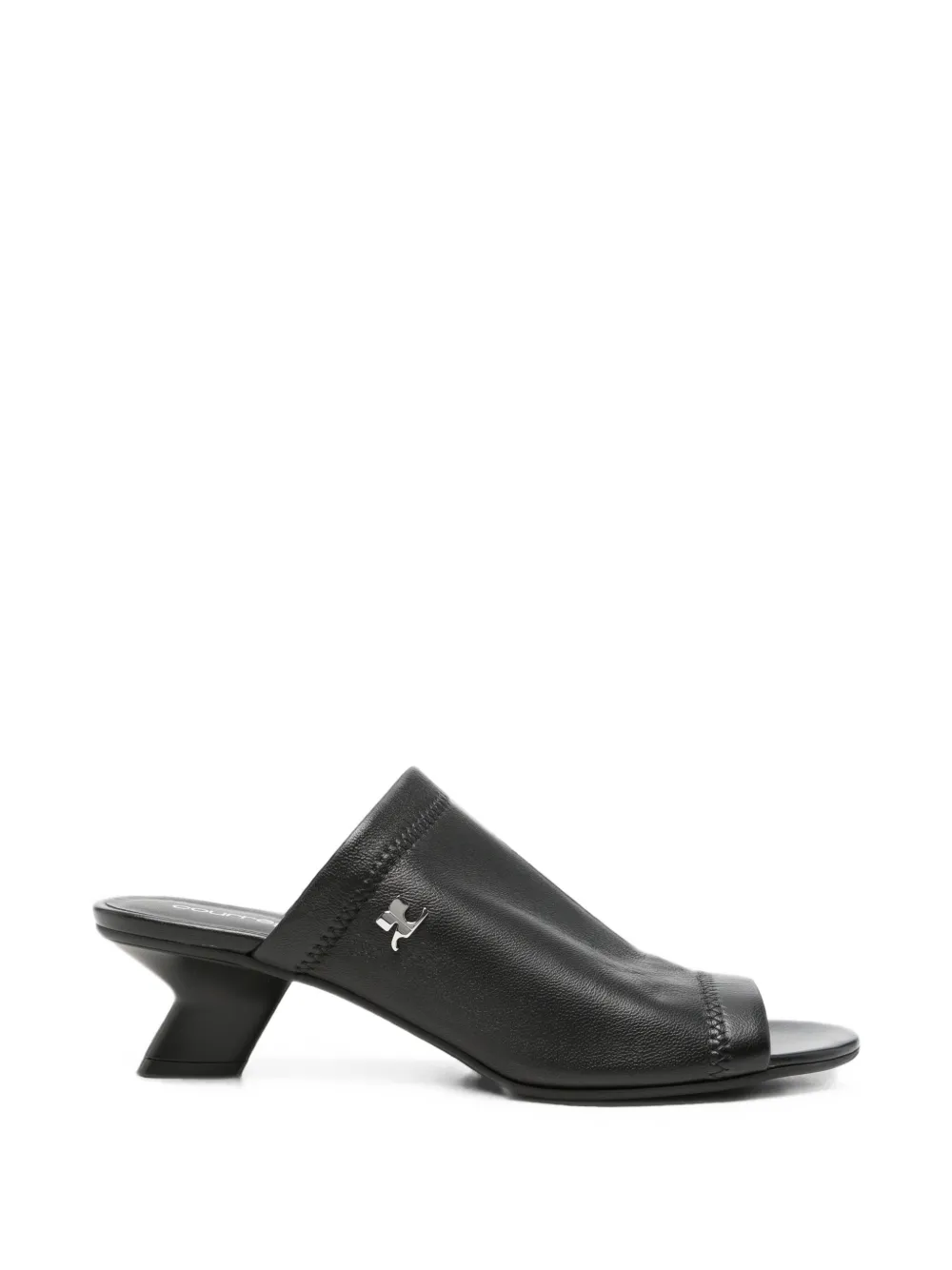 Pre-owned Courrèges Wet Stretch Sandals In Black