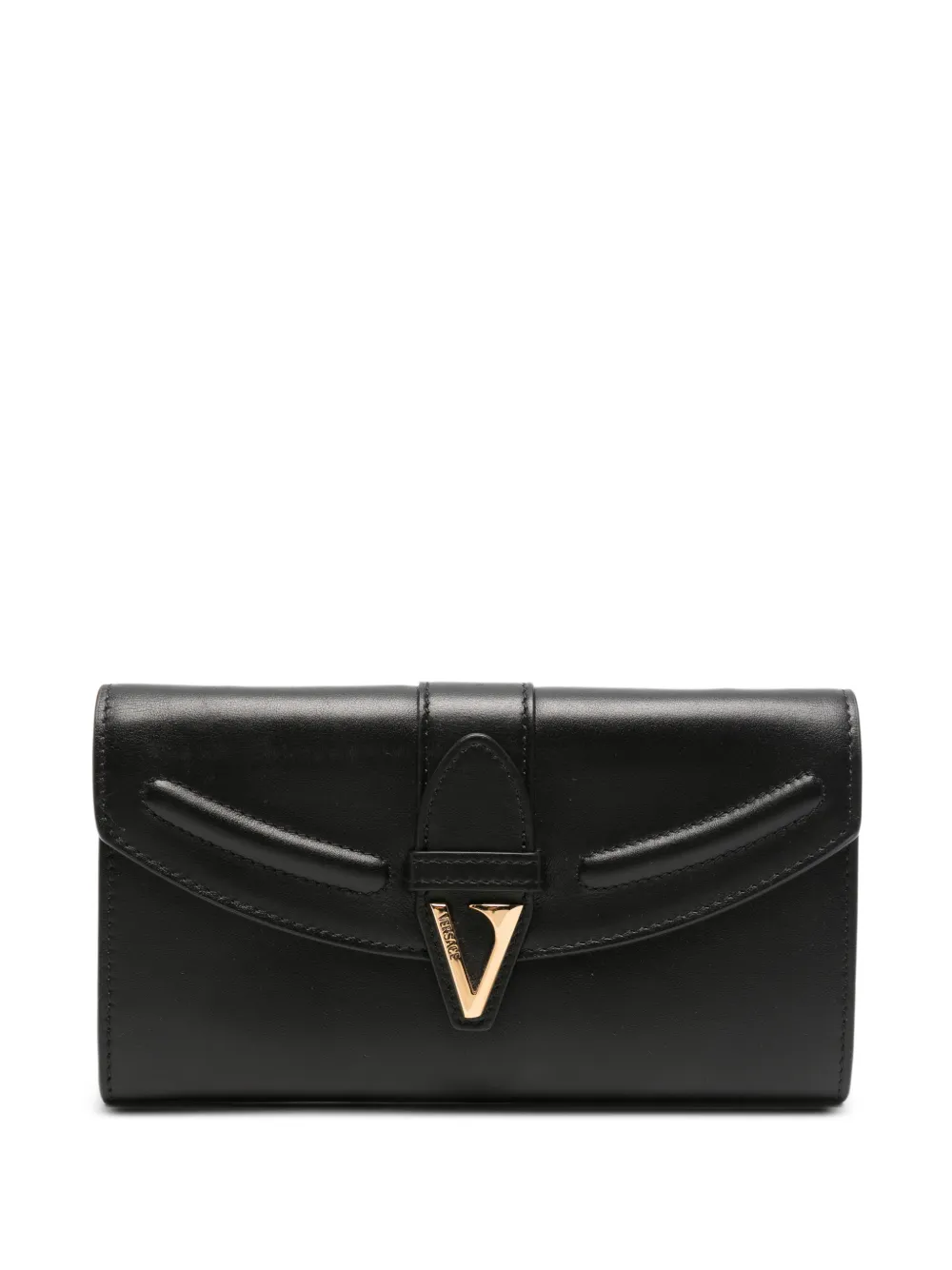 Versace Pre-Owned pochette à plaque logo - Noir Versace Pre-Owned pochette à plaque logo - Noir