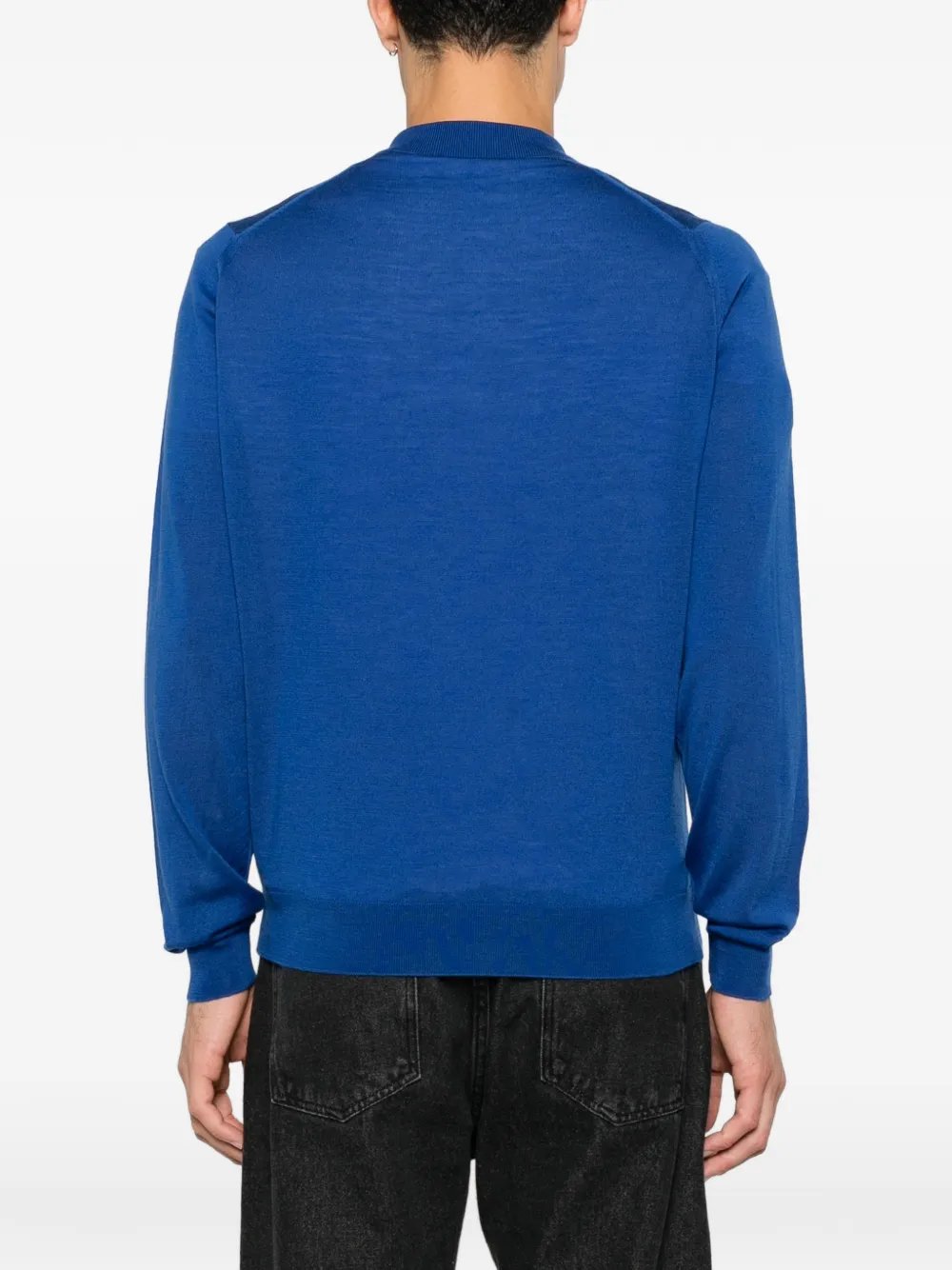 John Smedley Belper polotrui met lange mouwen Blauw