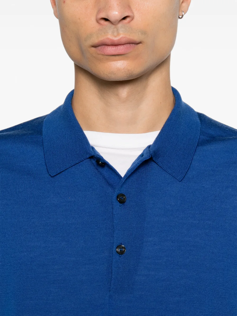 John Smedley Belper polotrui met lange mouwen Blauw