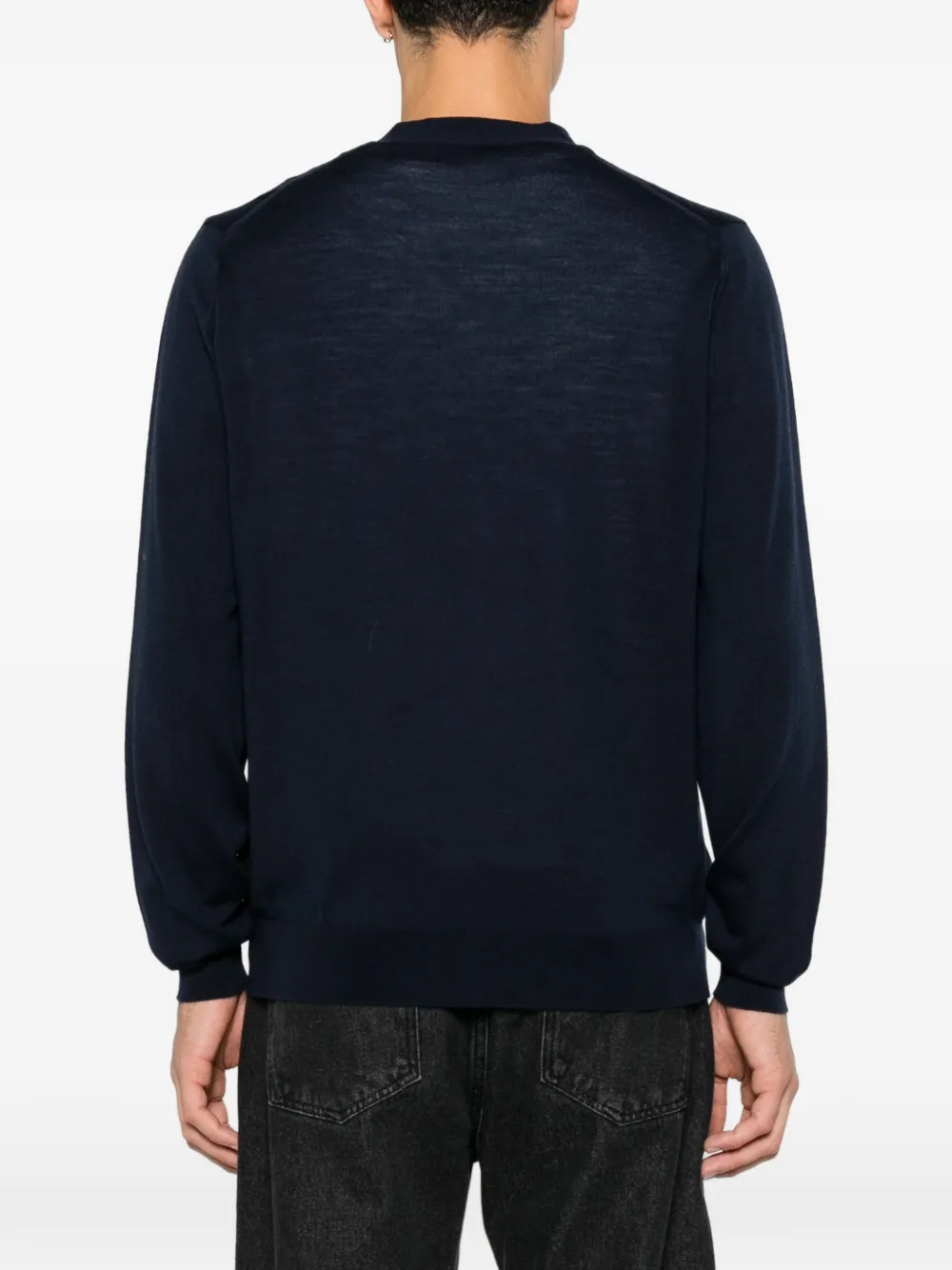 John Smedley Bradrick vest met V-hals Blauw