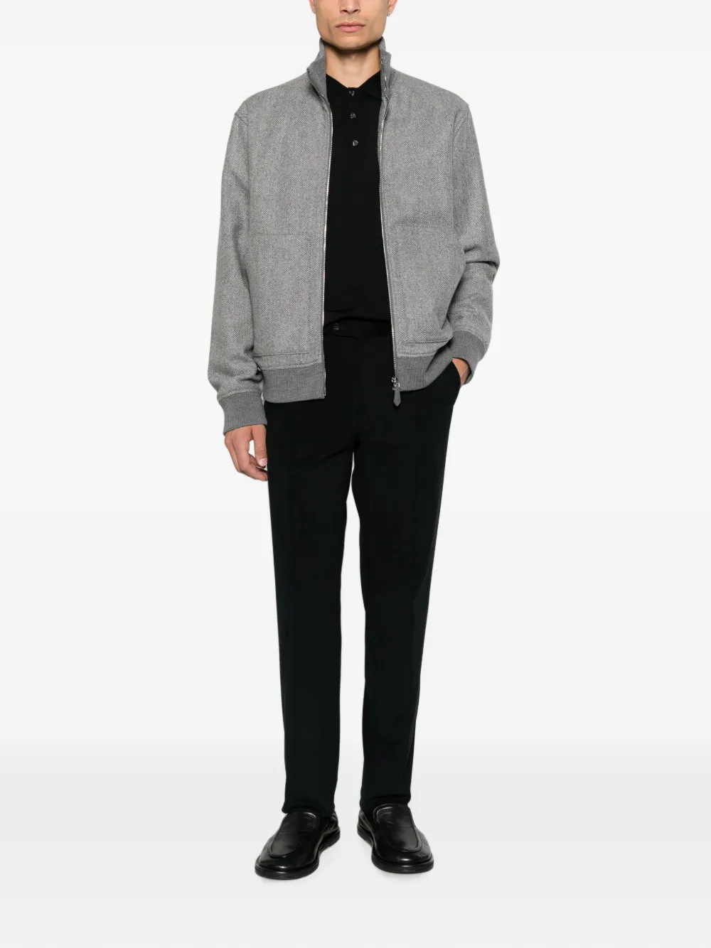 John Smedley Belpert polotrui met lange mouwen Zwart