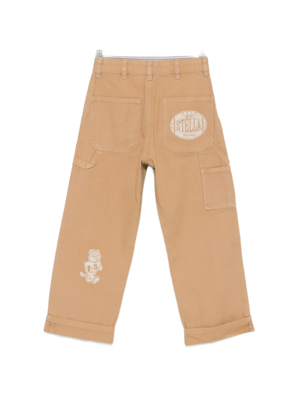 Stella McCartney Kids Broek met logoprint Beige