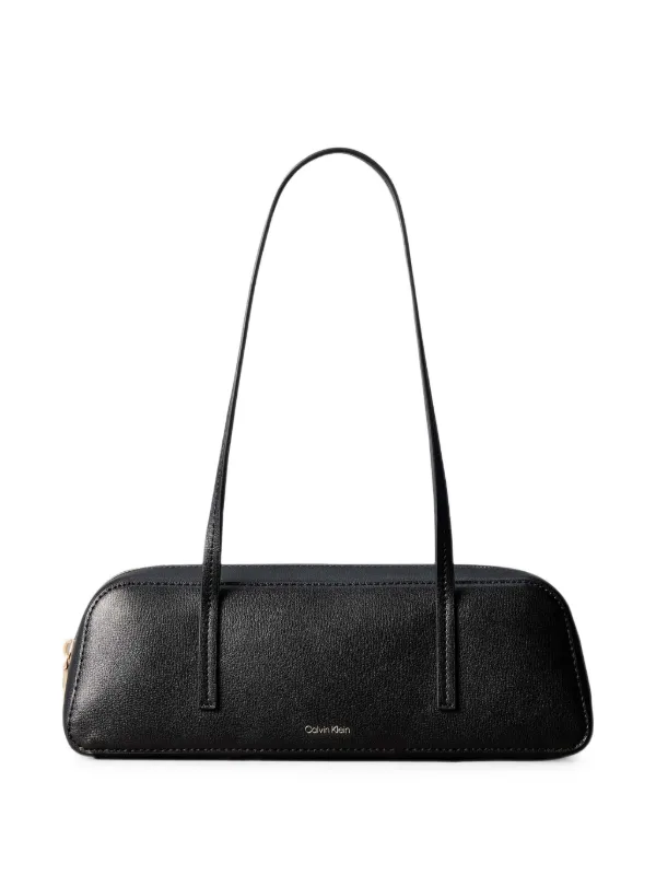 Calvin Klein Foil Logo-print Shoulder Bag in Black