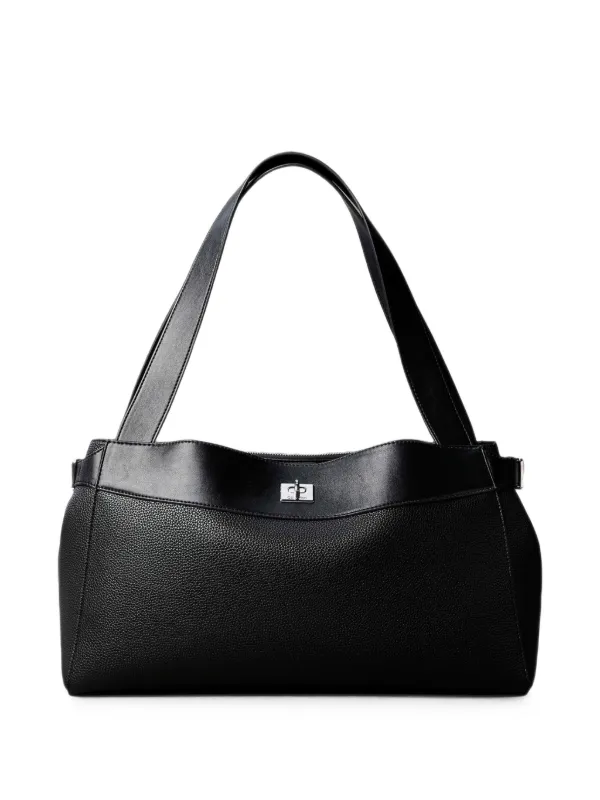 Calvin Klein Signature Turn-lock Tote Bag in Black