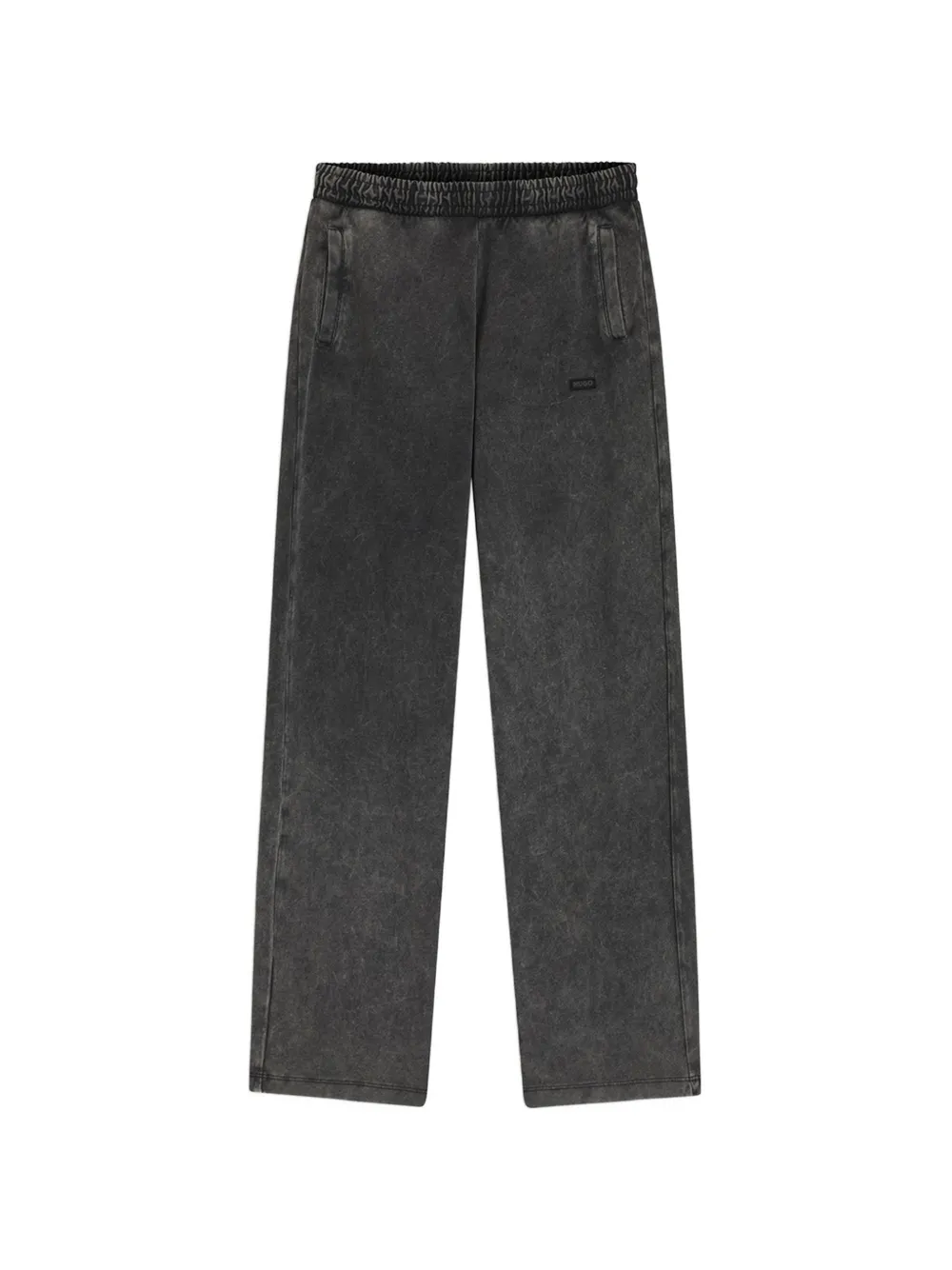 HUGO wide-leg jogpants in soft cotton blend - Nero
