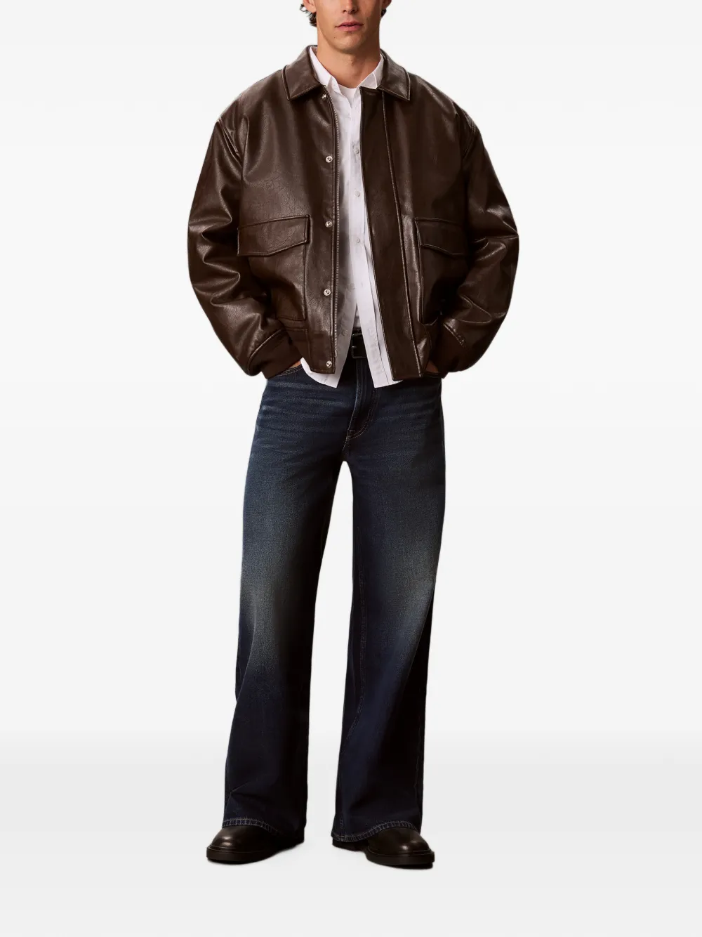 Calvin Klein Jeans met vervaagd effect Blauw
