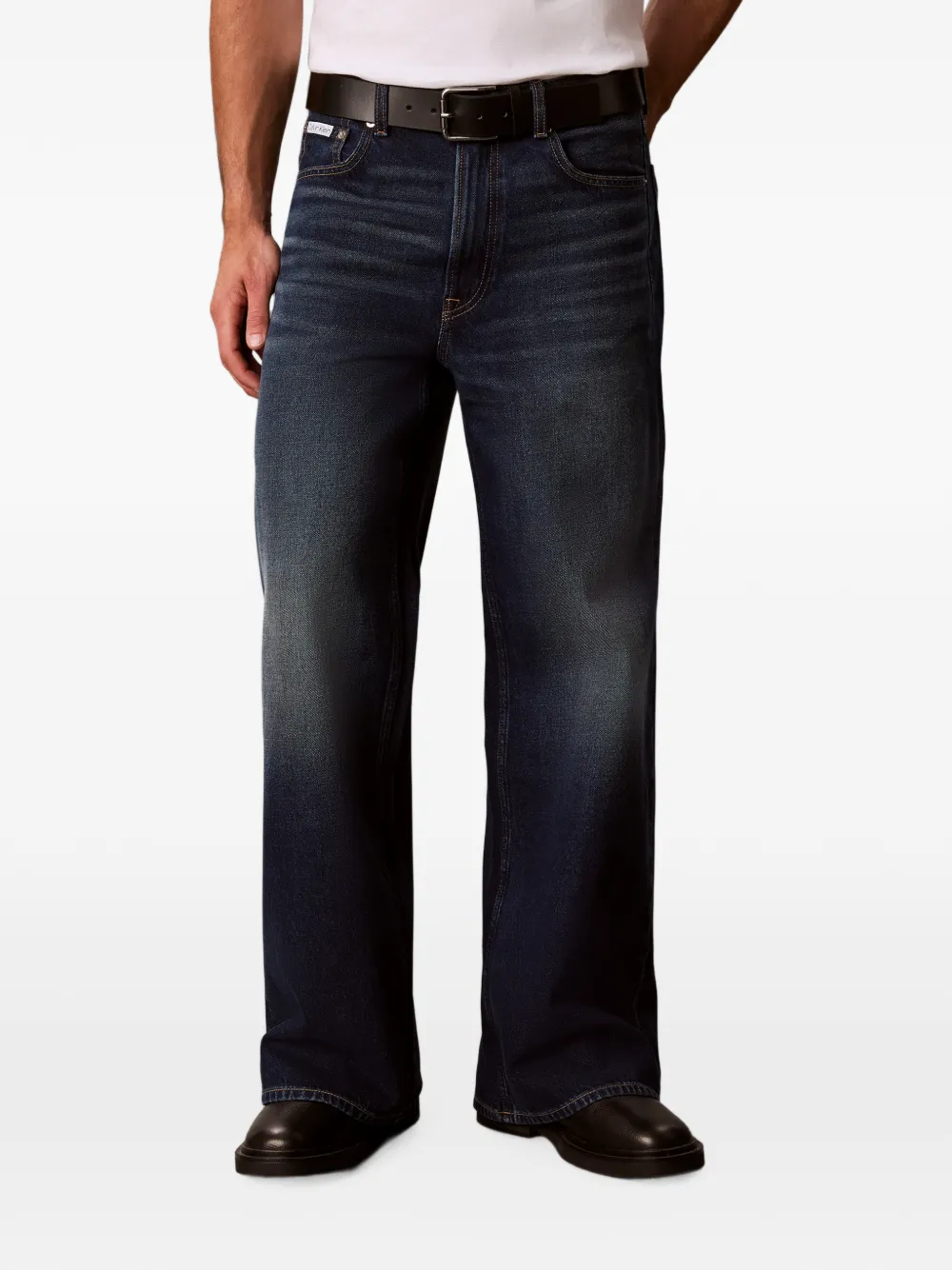 Calvin Klein Jeans met vervaagd effect Blauw