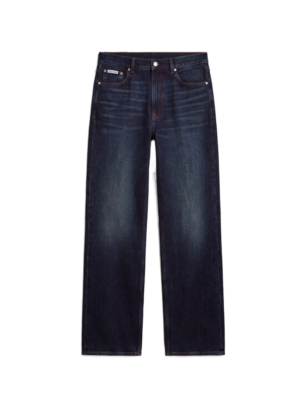Calvin Klein faded whiskered jeans - Blu