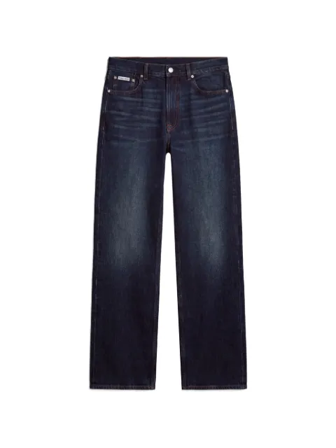 Calvin Klein faded whiskered jeans