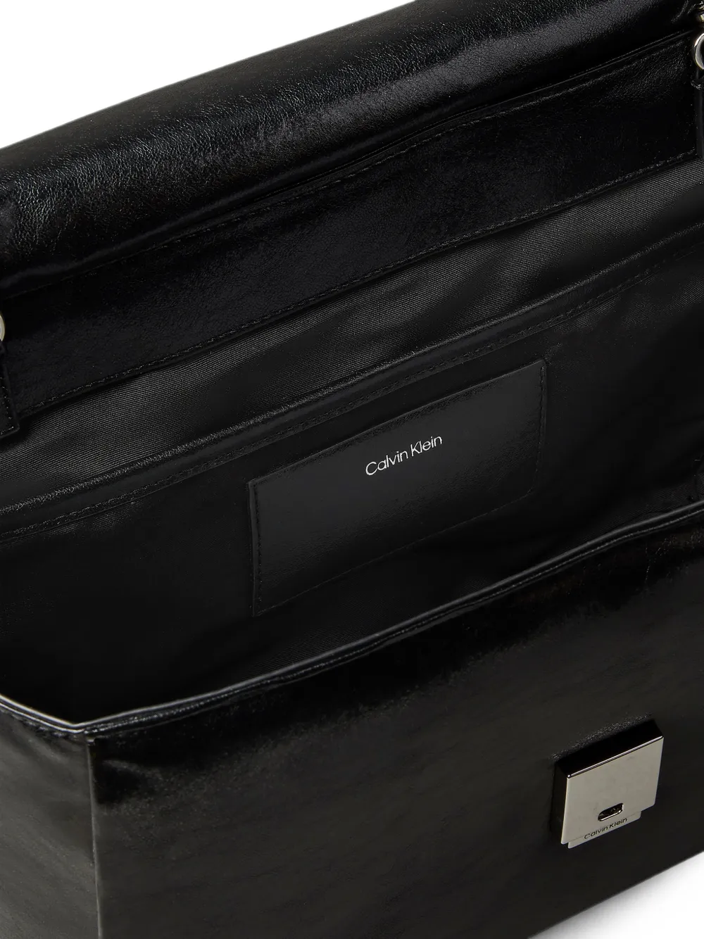 Calvin Klein Schoudertas met logoplakkaat Zwart