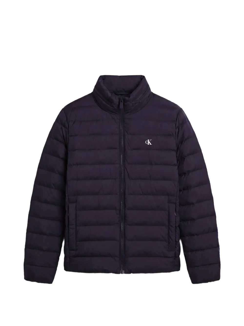 Calvin Klein quilted logo-print jacket - Blau