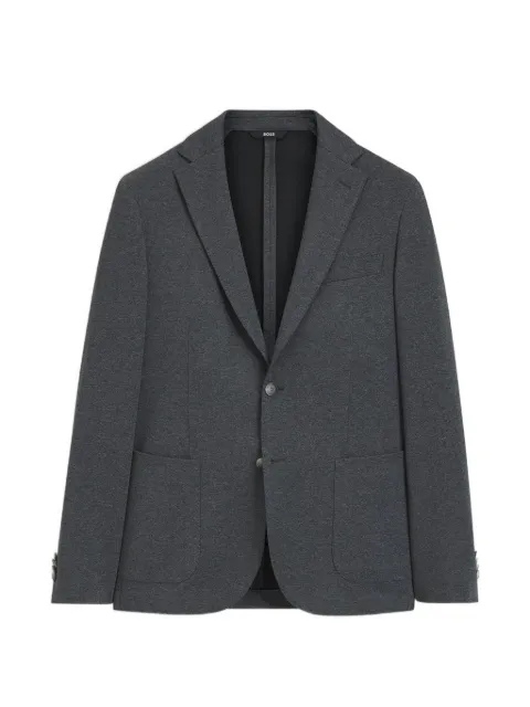 BOSS slim-fit jacket in patterned stretch fabric