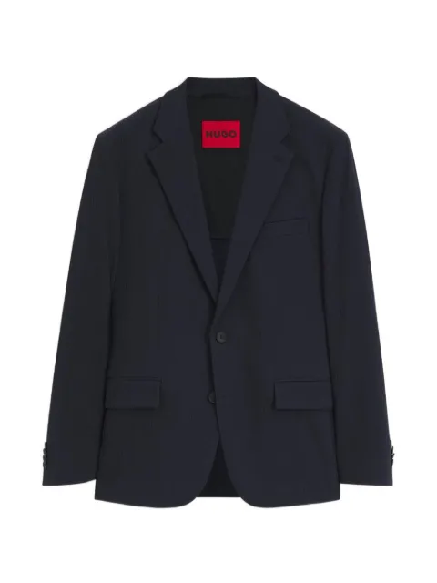 HUGO slim-fit suit jacket in performance-stretch seersucker