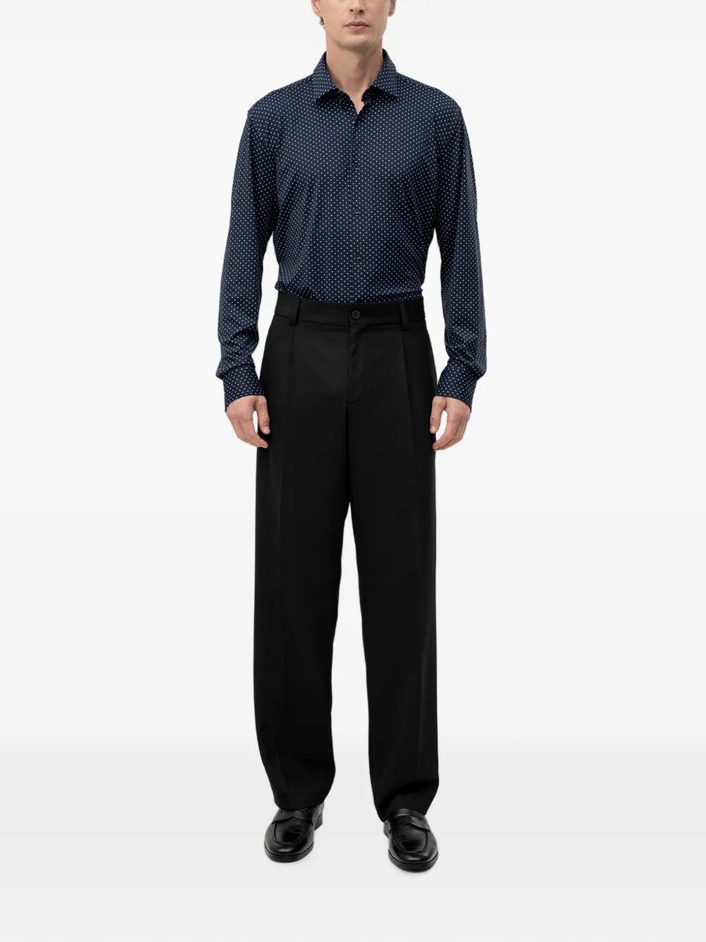 HUGO Overhemd met geometrische print Blauw