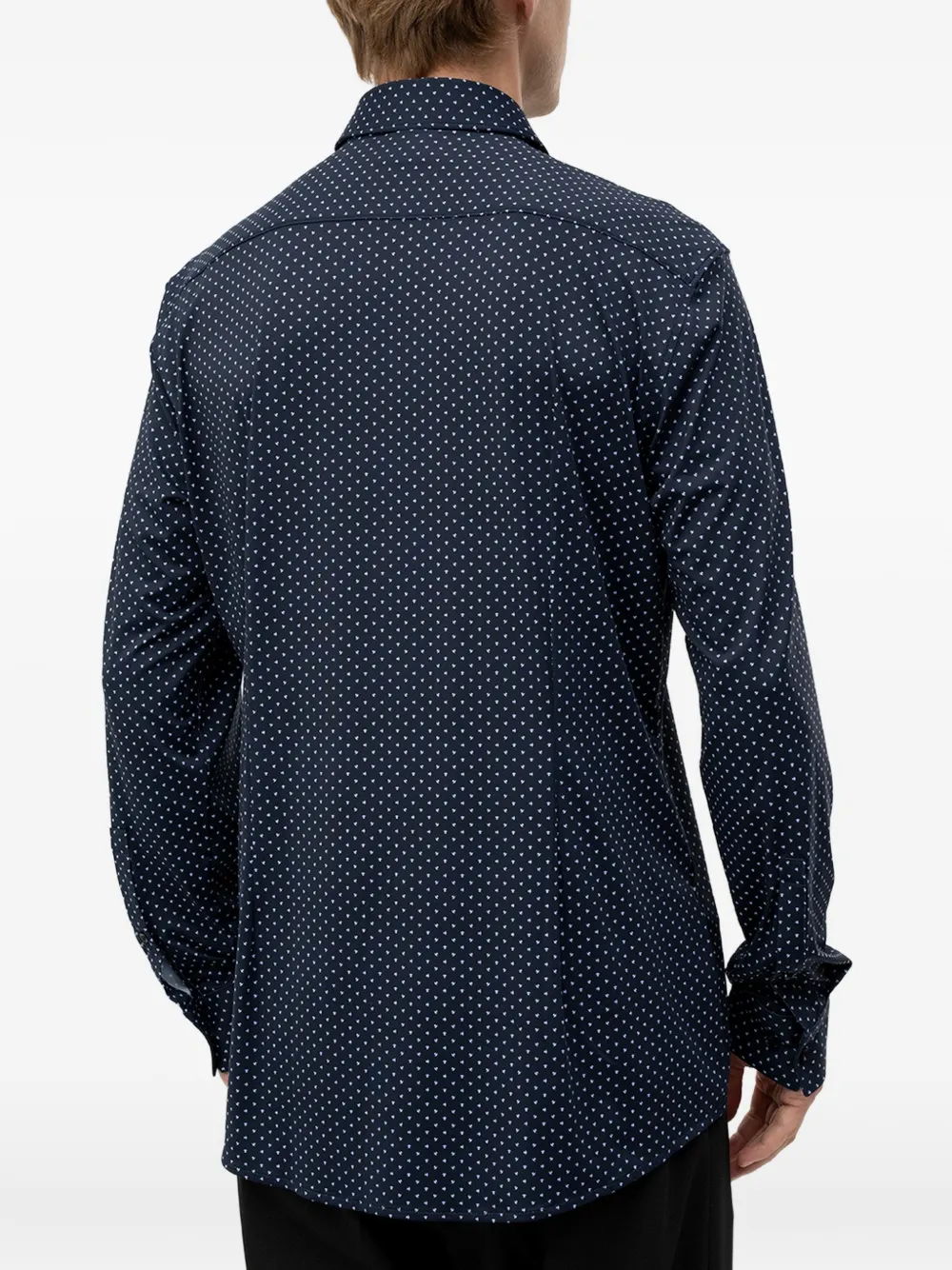 HUGO Overhemd met geometrische print Blauw