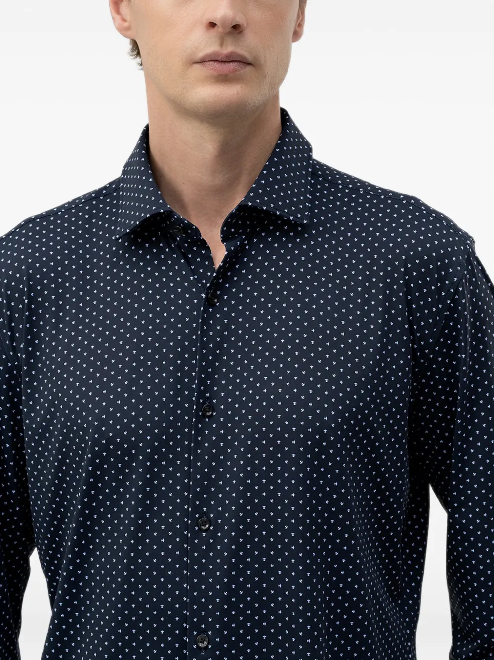 HUGO Overhemd met geometrische print Blauw