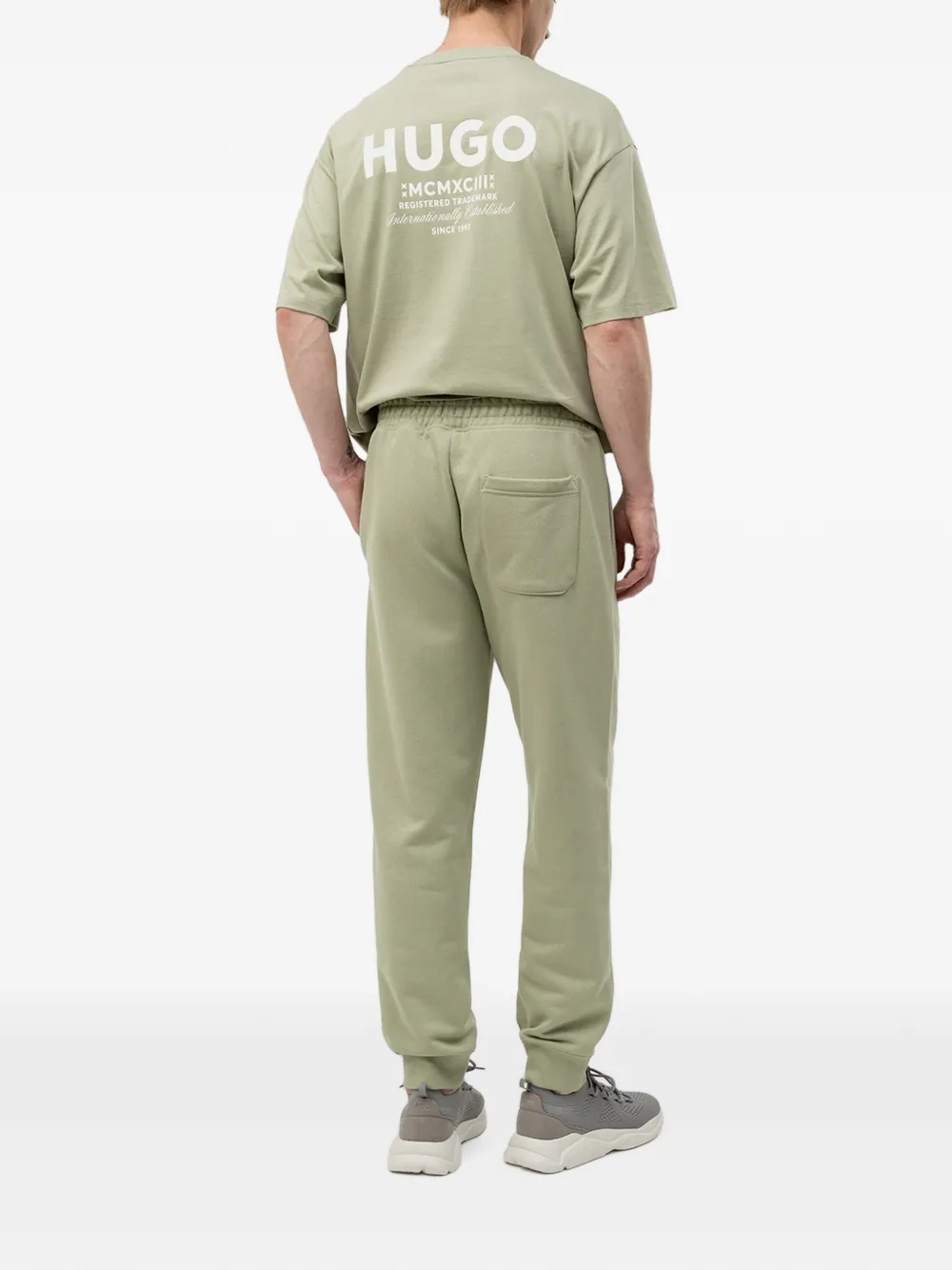 HUGO Katoenen joggingbroek Groen