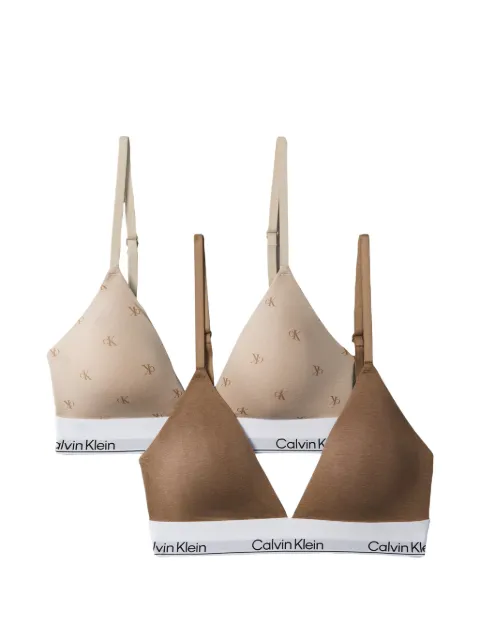 Calvin Klein sujetador triangular con logo estampado