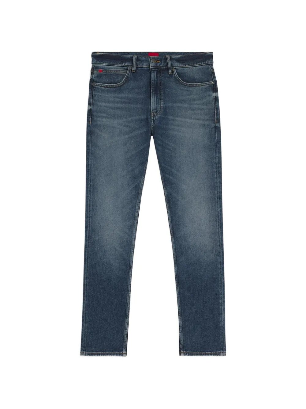 HUGO whiskered-effect jeans - Blu