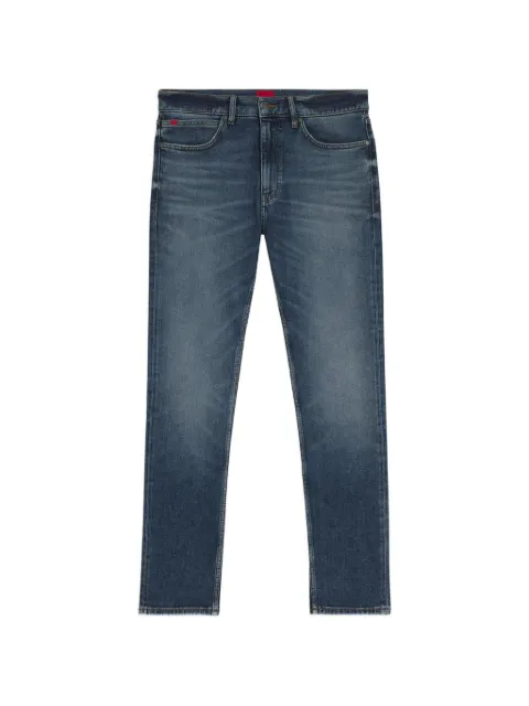 HUGO whiskered-effect jeans