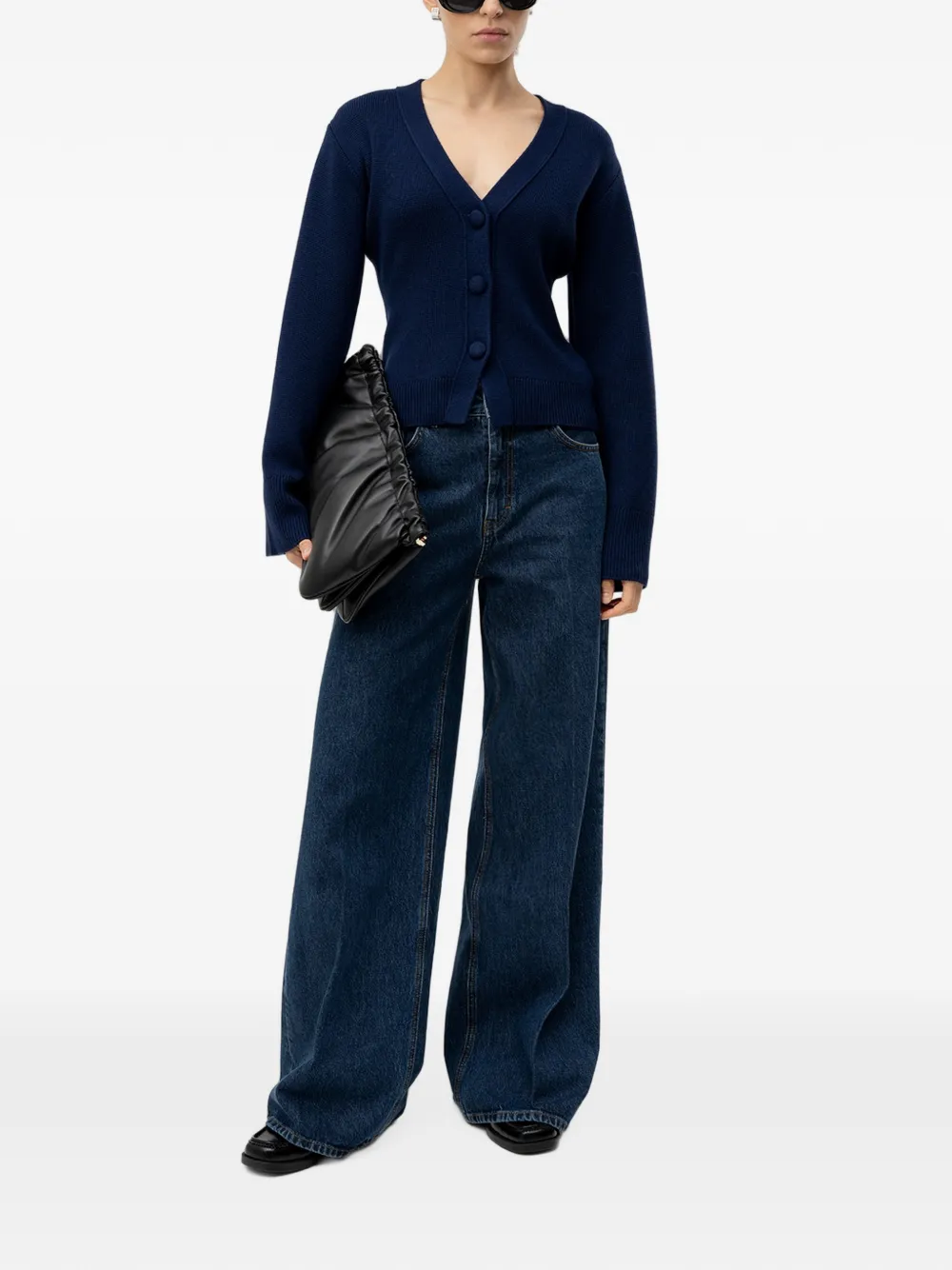 HUGO Vest met V-hals Blauw