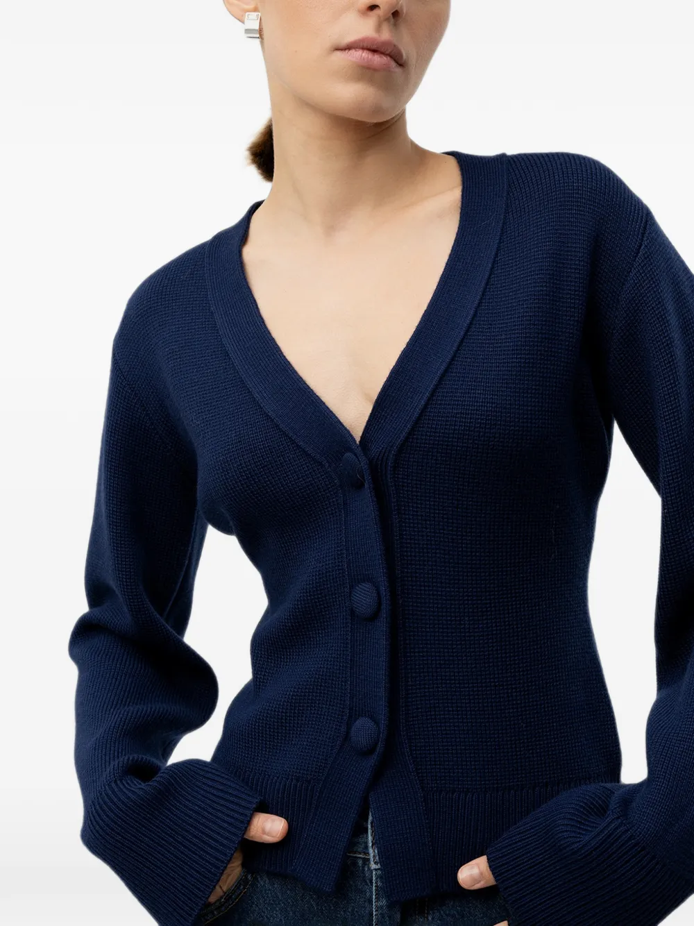 HUGO Vest met V-hals Blauw