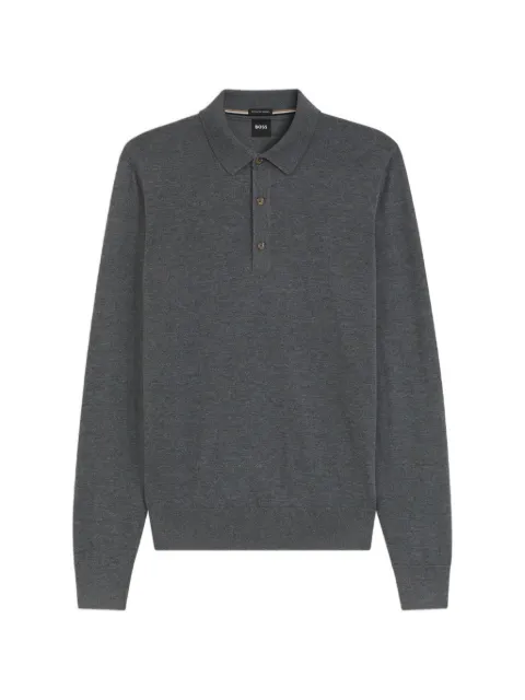 BOSS merino wool polo sweater