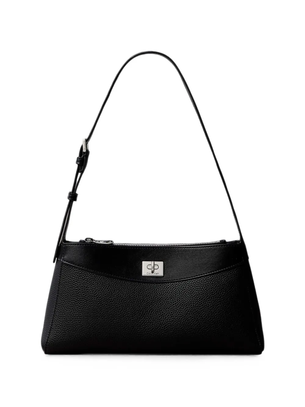 Calvin Klein grainy-texture twist-lock shoulder bag - Nero