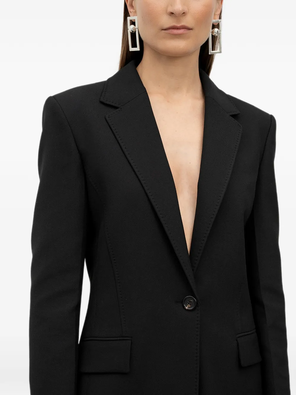 HUGO Blazer met enkele rij knopen Zwart